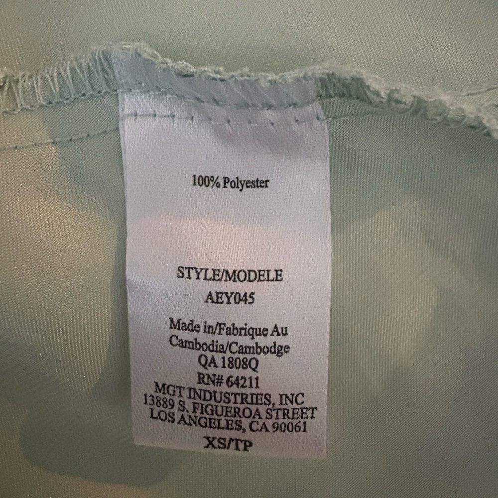Y2K LACE CAMI TOP MINT GREEN SIZE XS - Picture 3 of 6